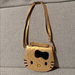 Hello Kitty Gold Quilted Bag NEW